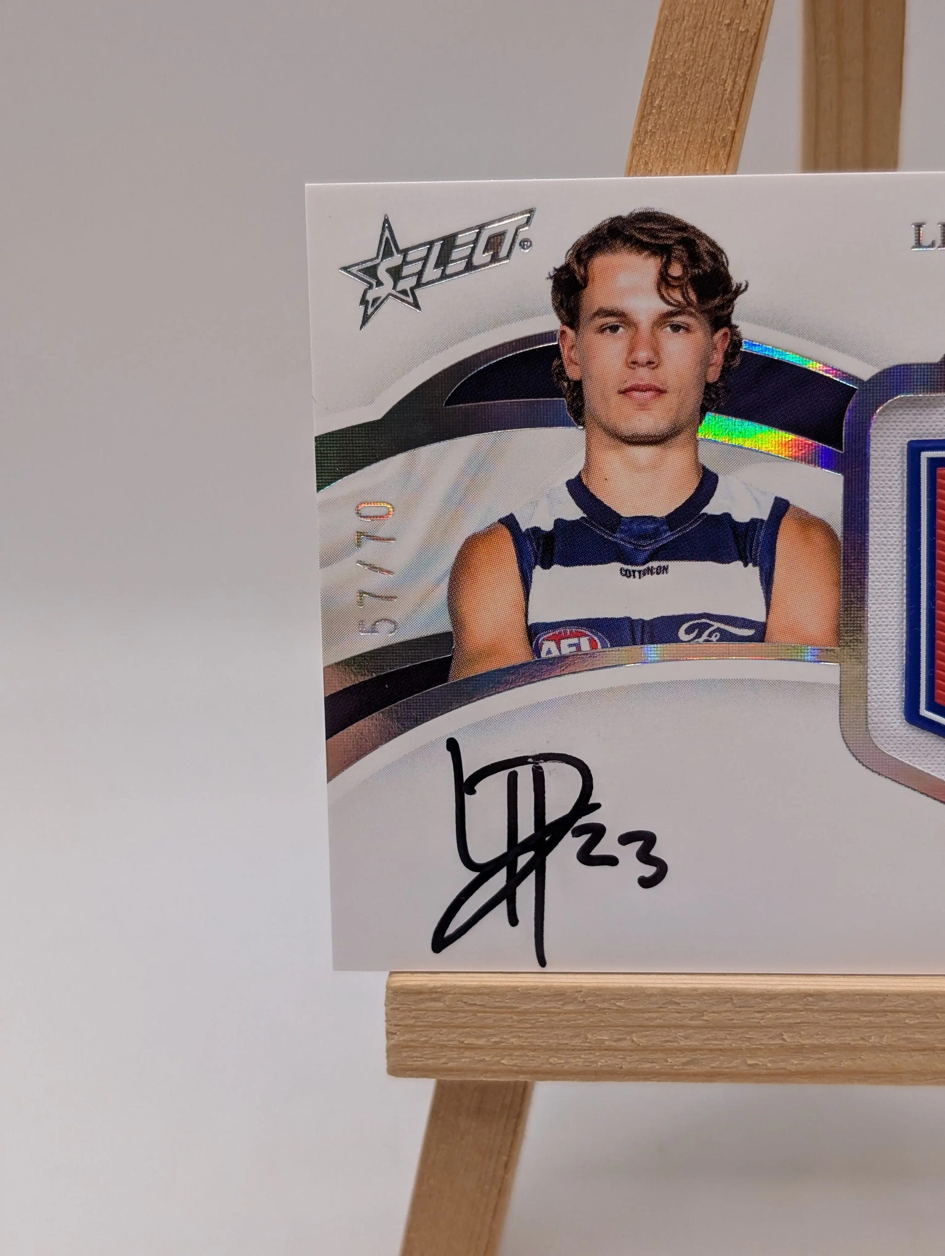 Lennox Hofmann Rookie Badge Signature Seamless Select /70 AFL 2025 Geelong FRENLY BRICKS - Open 7 Days image 4