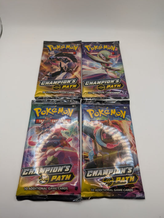 Pokémon TCG - Champions Path Booster Pack x4 - Art Set Sealed FRENLY BRICKS - Open 7 Days