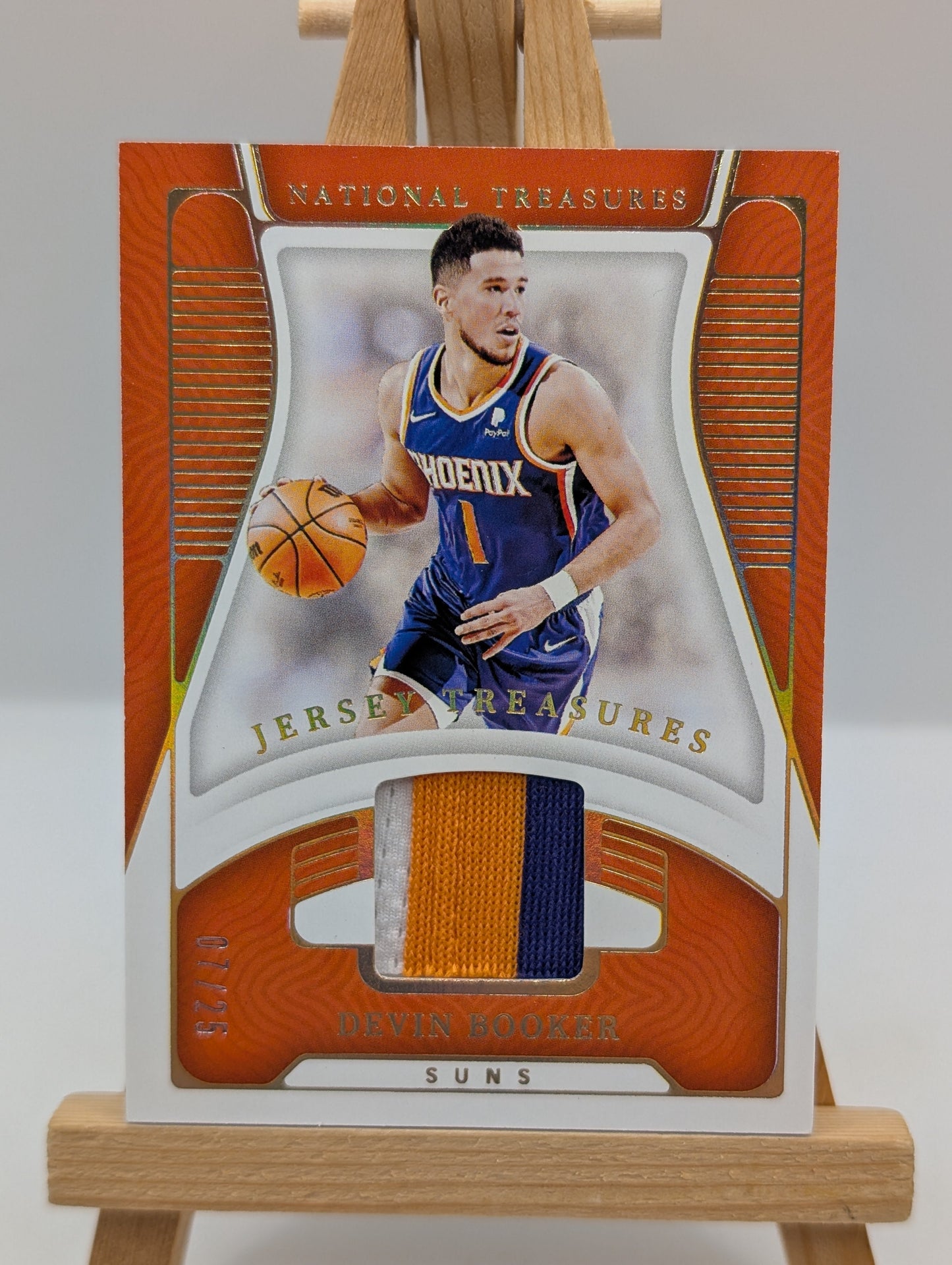 2021 Panini National Treasures Devin Booker Game Used Patch /25 FRENLY BRICKS - Open 7 Days