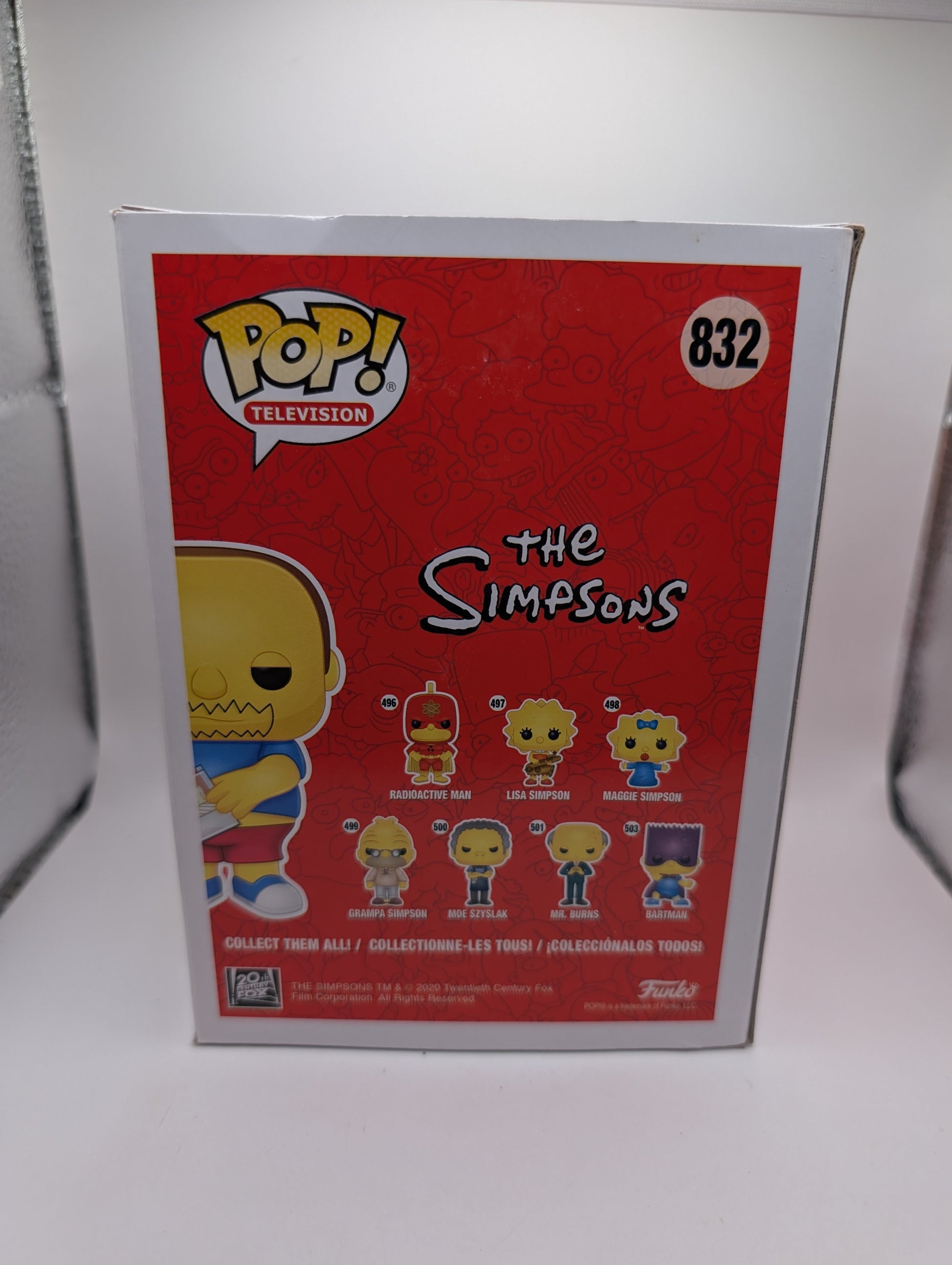 Comic Book Guy Pop 832 - The Simpsons Funko Pop! - 2020 Fall Conv FRENLY BRICKS - Open 7 Days