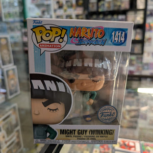 FUNKO POP NARUTO SHIPPUDEN MIGHT GUY WINKING #1414 EXCLUSIVE VINYL FIGURE FRENLY BRICKS - Open 7 Days