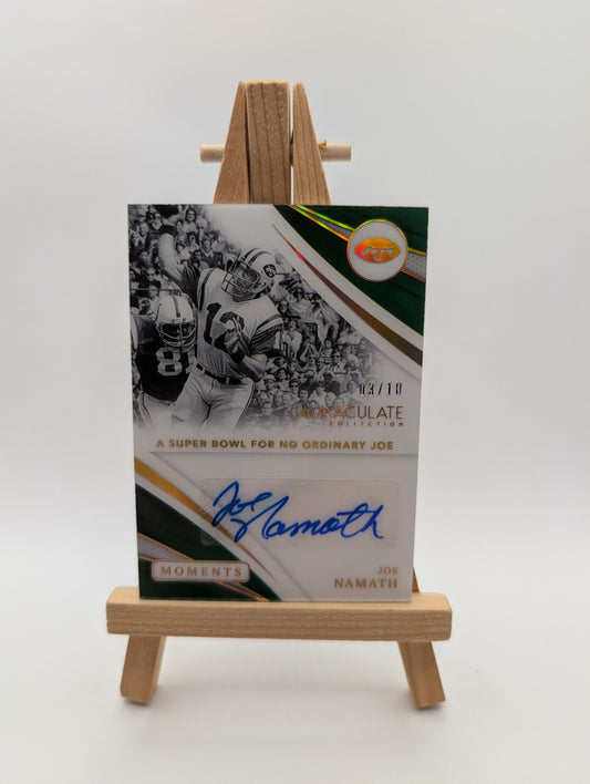 2023 Immaculate Joe Namath “Broadway Joe” Moments Auto #MA-JN - /10 FRENLY BRICKS - Open 7 Days
