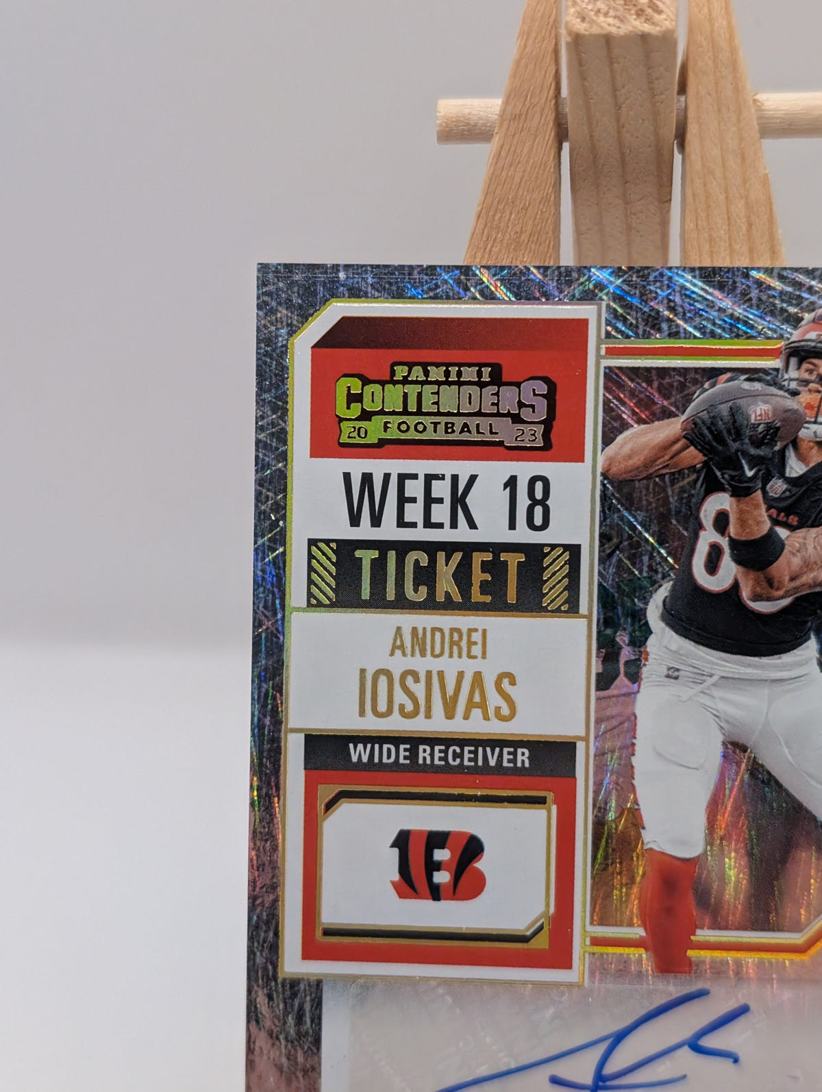 2023 Panini Contenders - Rookie Ticket Andrei Iosivas #217 (AU, RC) /18 FRENLY BRICKS - Open 7 Days image 5
