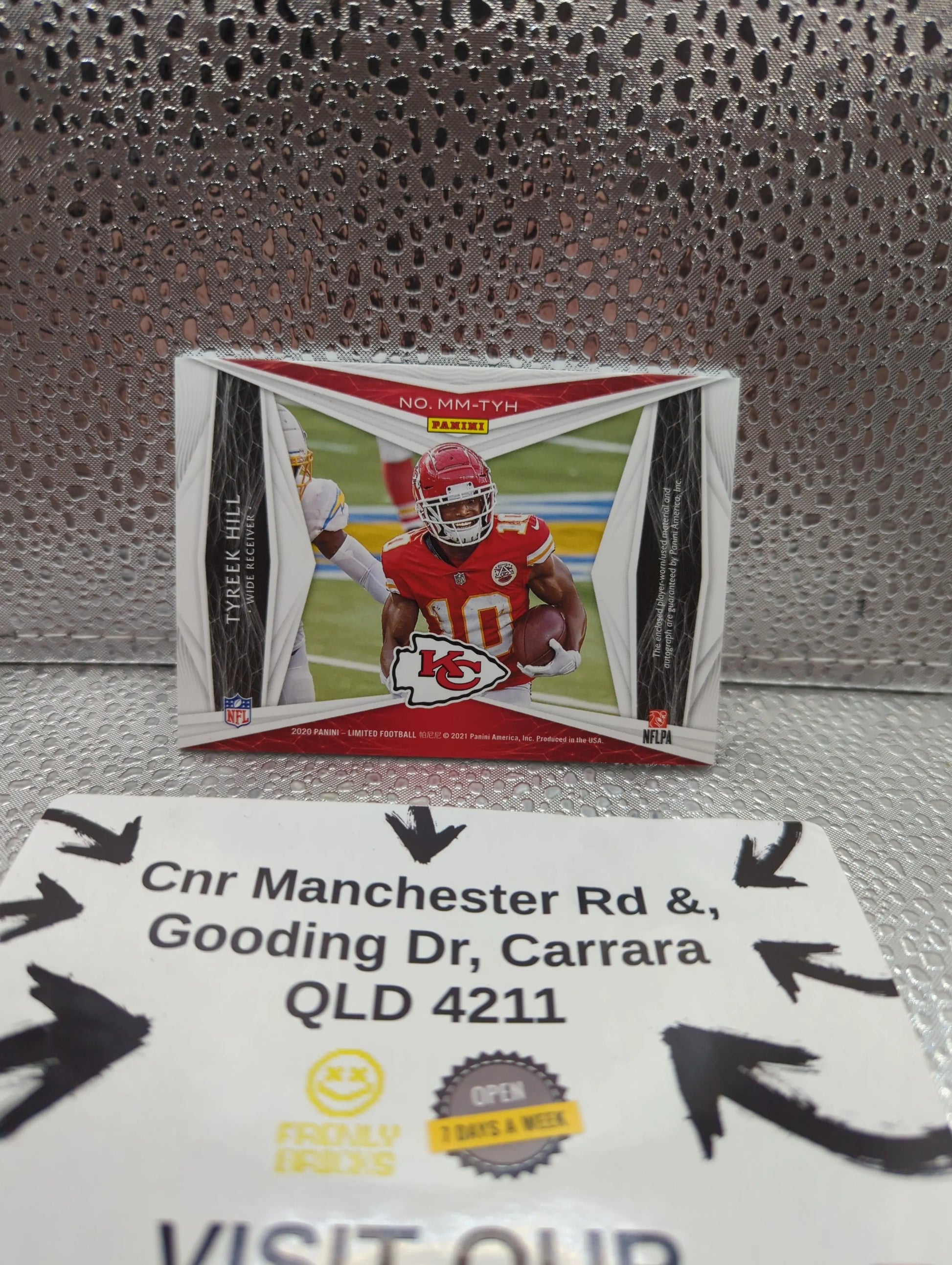 2020 Panini Limited - Tyreek Hill PATCH AUTO /25 Material Monikers FRENLY BRICKS - Open 7 Days