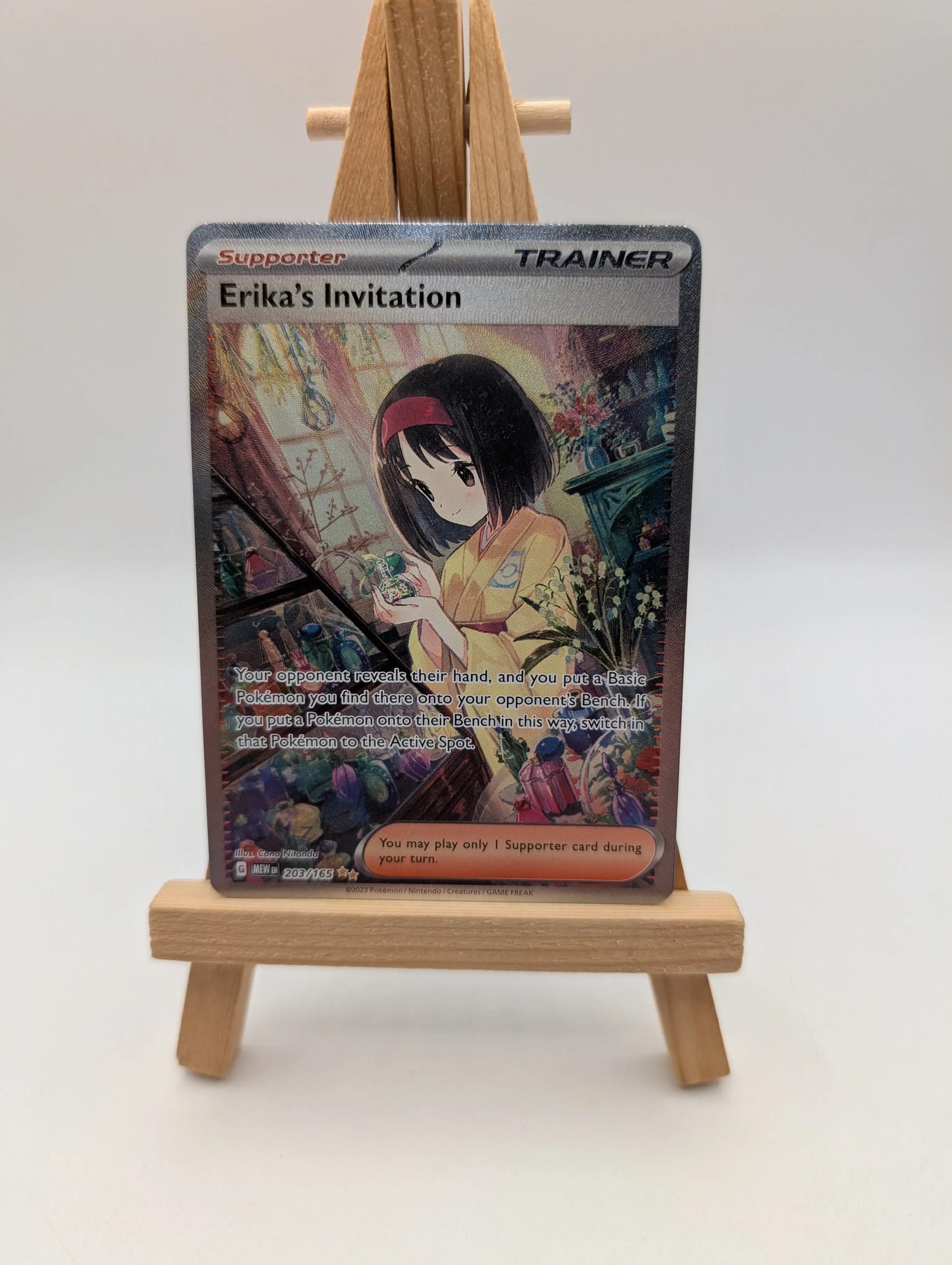 Pokemon TCG Cards Erika's Invitation 203/165 SV 151 Special Illustration Rare FRENLY BRICKS - Open 7 Days image 2