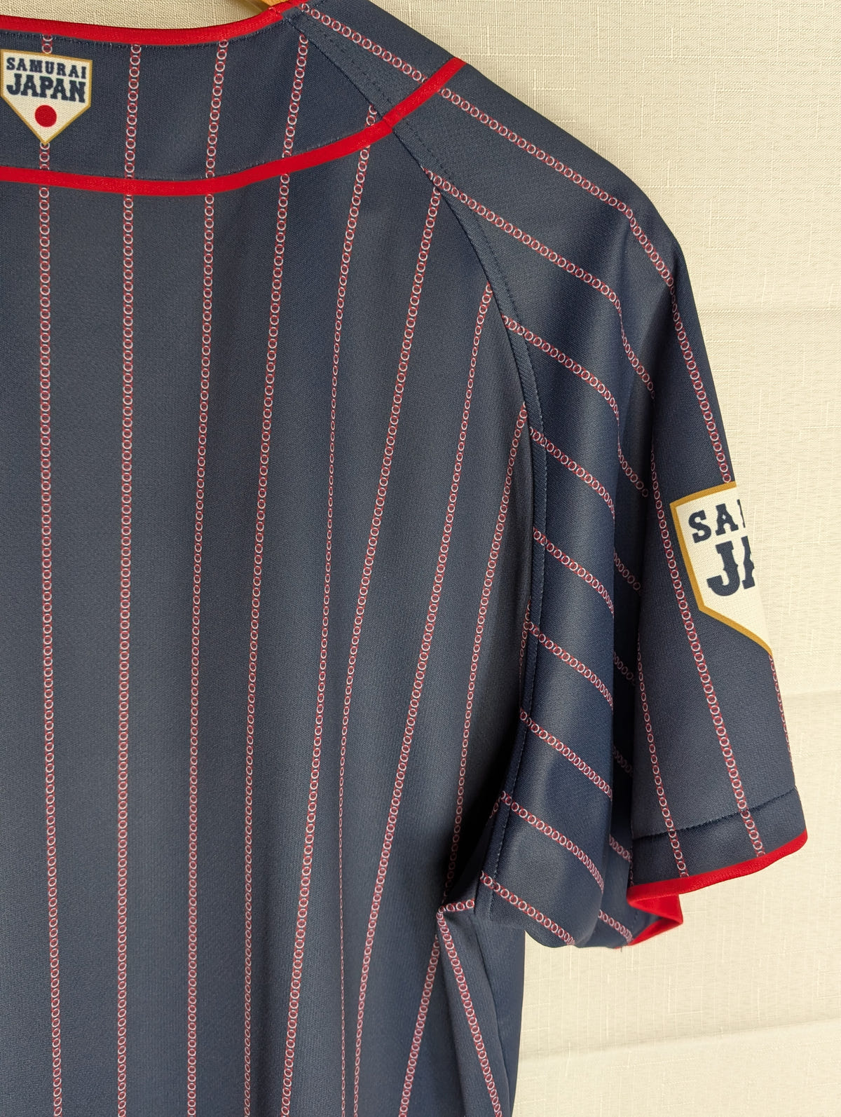 Nippon Baseball Asics Samurai Japan Away 2017-2021 Dark Navy Blue Large Jersey image 27