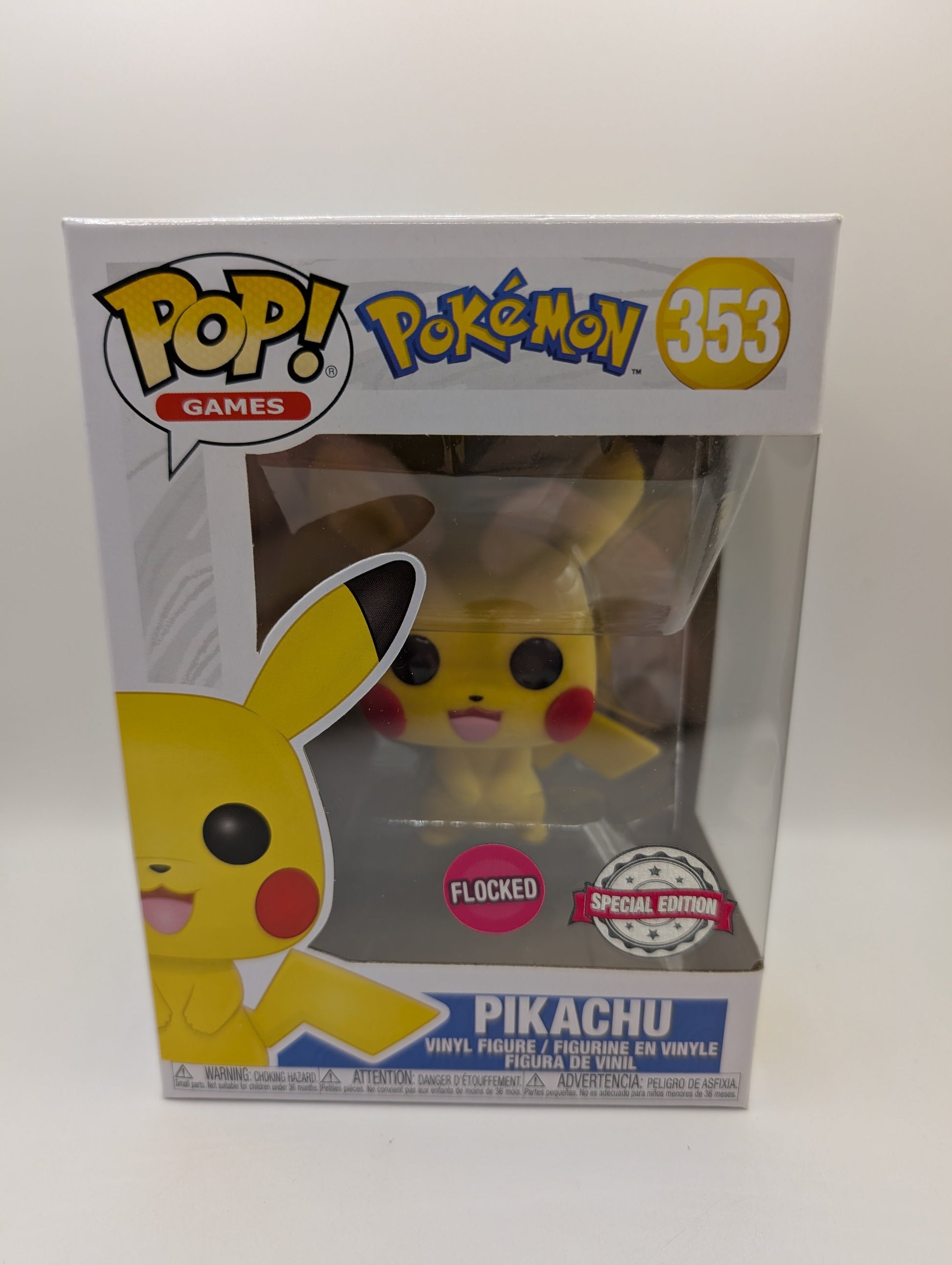 Funko Pop! Pokemon - Pikachu 353 Flocked Exclusive FRENLY BRICKS - Open 7 Days