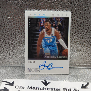 2019-20 Panini NOIR AUTO Harrison Barnes /49 on card FRENLY BRICKS - Open 7 Days