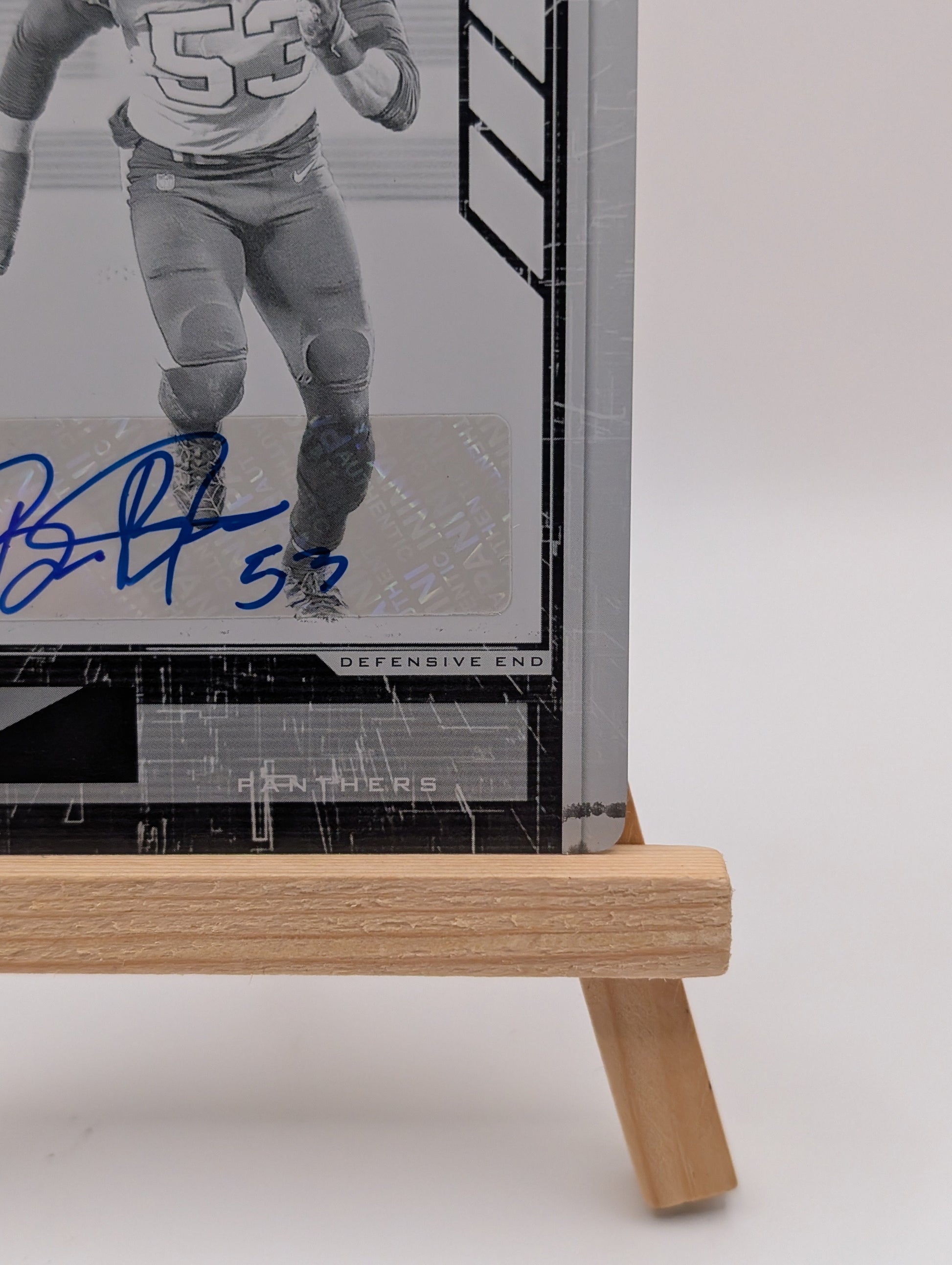 2020 Football Panini Playbook Brian Burns 1/1 Panthers #80 One of One Auto FRENLY BRICKS - Open 7 Days