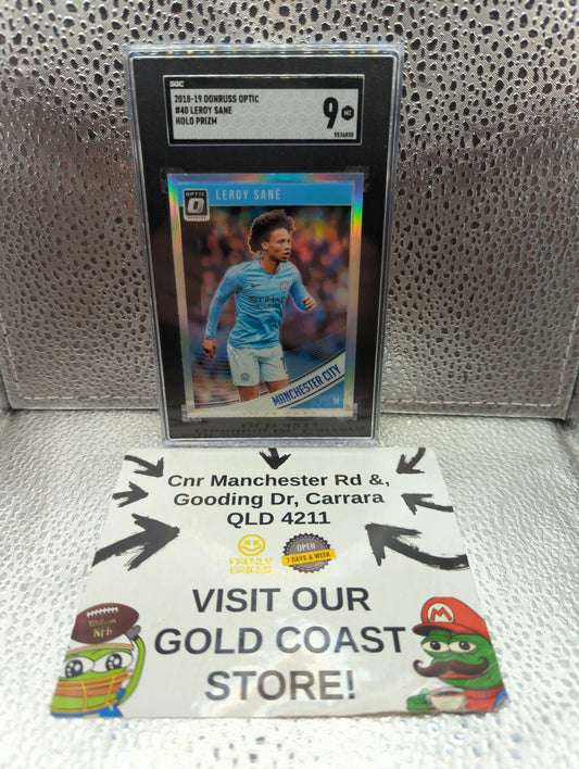 2018-19 Donruss Optic #40 Leroy Sane HOLO PRIZM SGC 9 FRENLY BRICKS - Open 7 Days