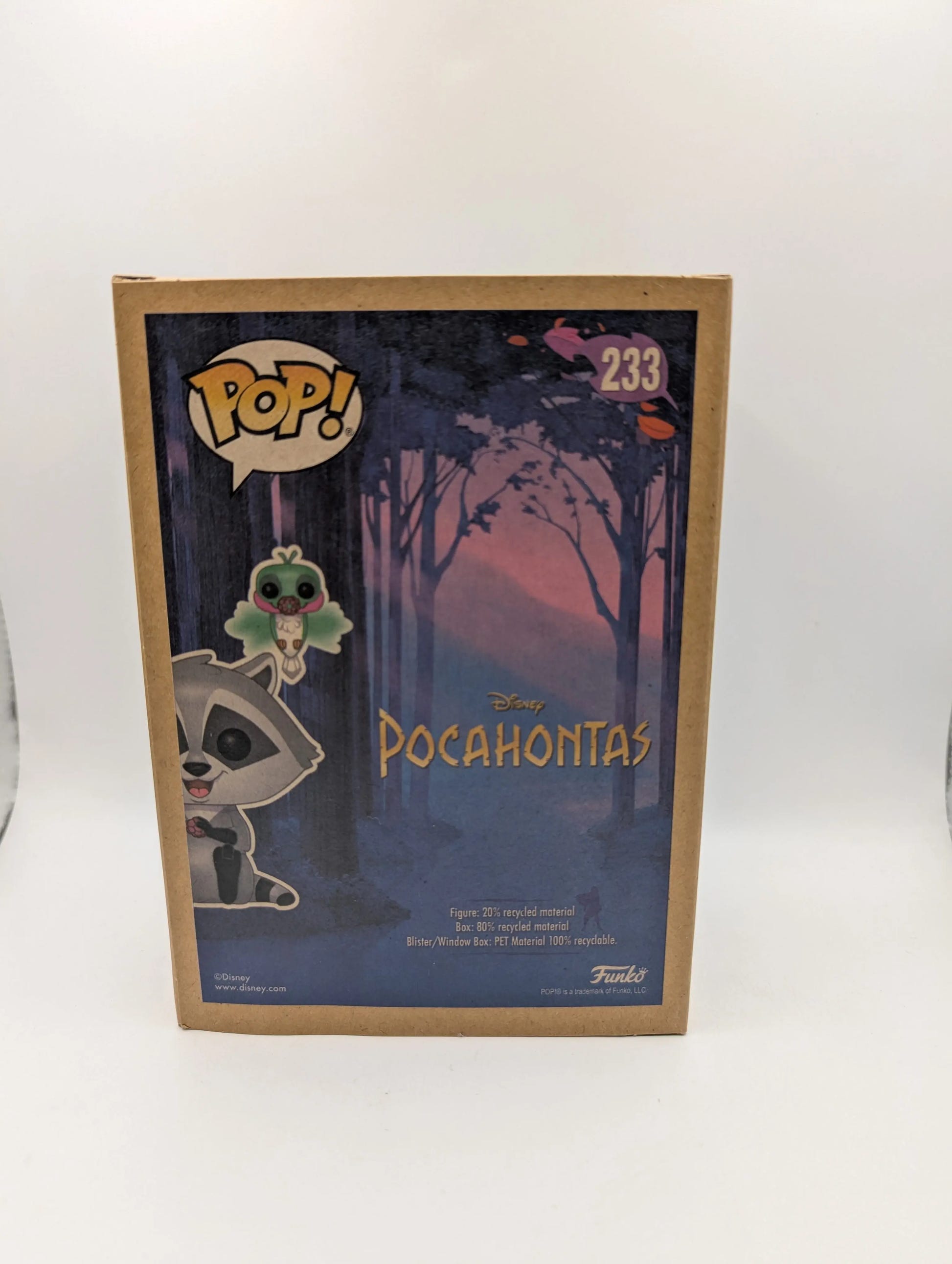FUNKO POP Disney Pocahontas Meeko With Flit # 233 FRENLY BRICKS - Open 7 Days image 3