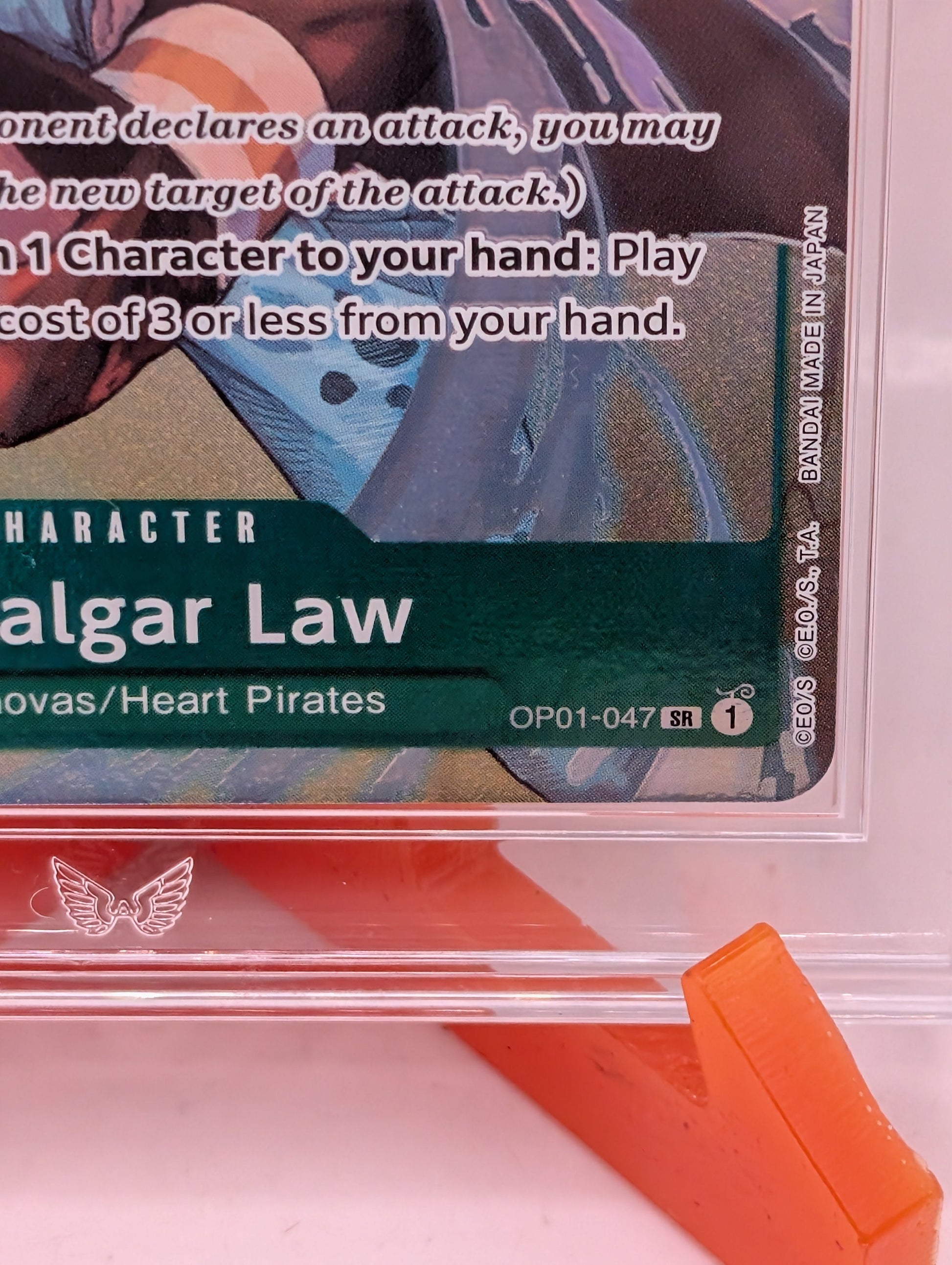 One Piece Card Trafalgar Law OP01-047 Alt Art 2022 ARK GRADED 9.5 FRENLY BRICKS - Open 7 Days