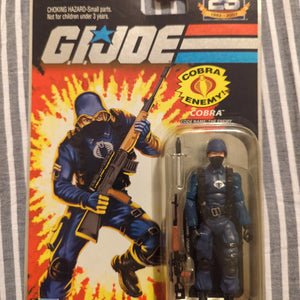 2007 MOC GI Joe 25th Anniversary Cobra Trooper Hasbro Action Figure Foil Card FRENLY BRICKS - Open 7 Days