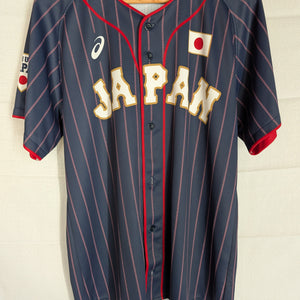 Nippon Baseball Asics Samurai Japan Away 2017-2021 Dark Navy Blue Large Jersey