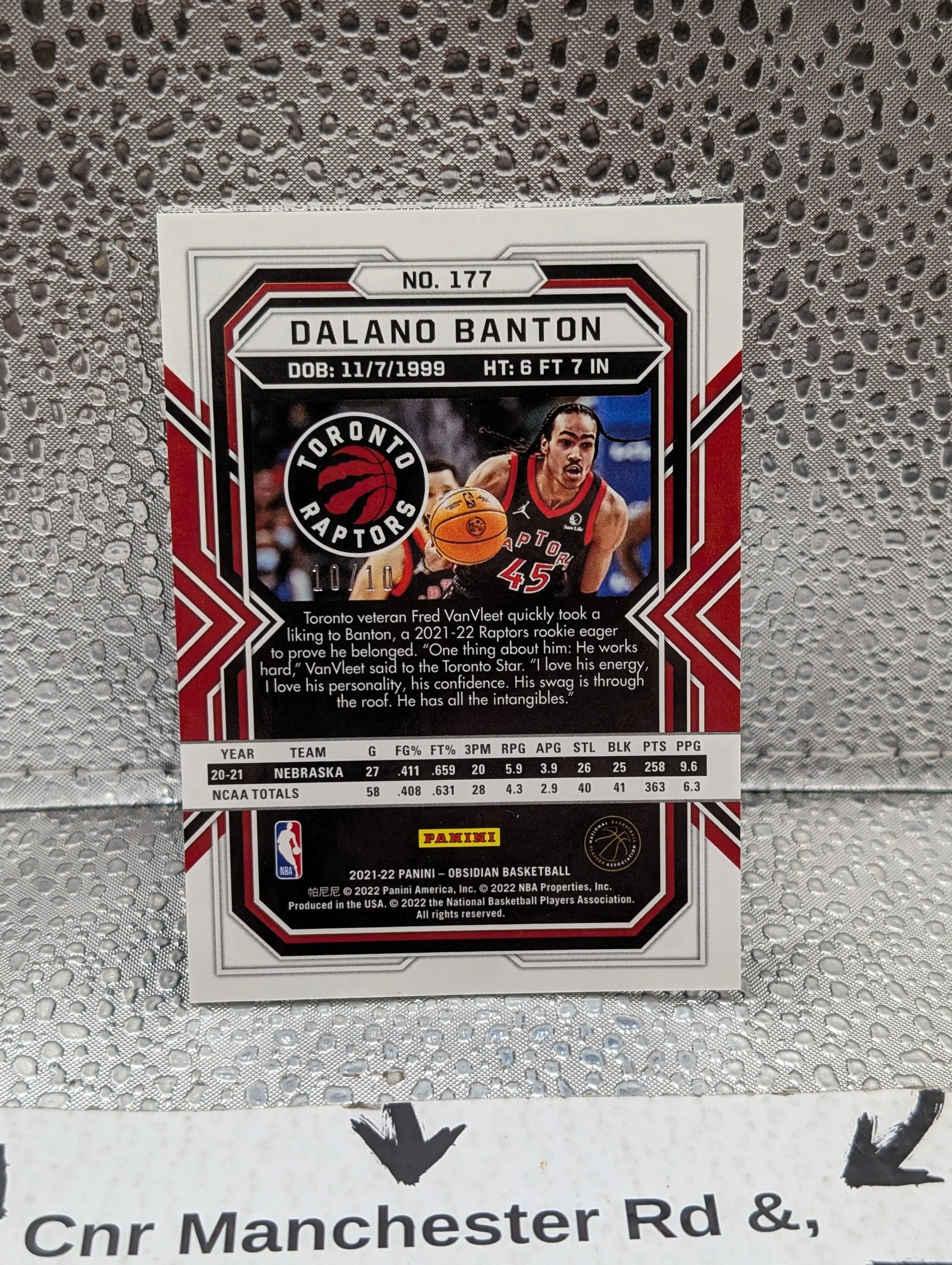 2021-22 Panini Obsidian Electric Etch Yellow #177 Dalano Banton /10 FRENLY BRICKS - Open 7 Days