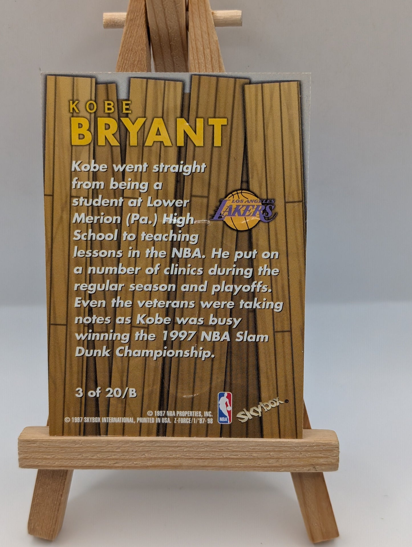 Kobe Bryant 1997 SkyBox Z-Force Embossed Boss Los Angeles Lakers HOF GOAT FRENLY BRICKS - Open 7 Days