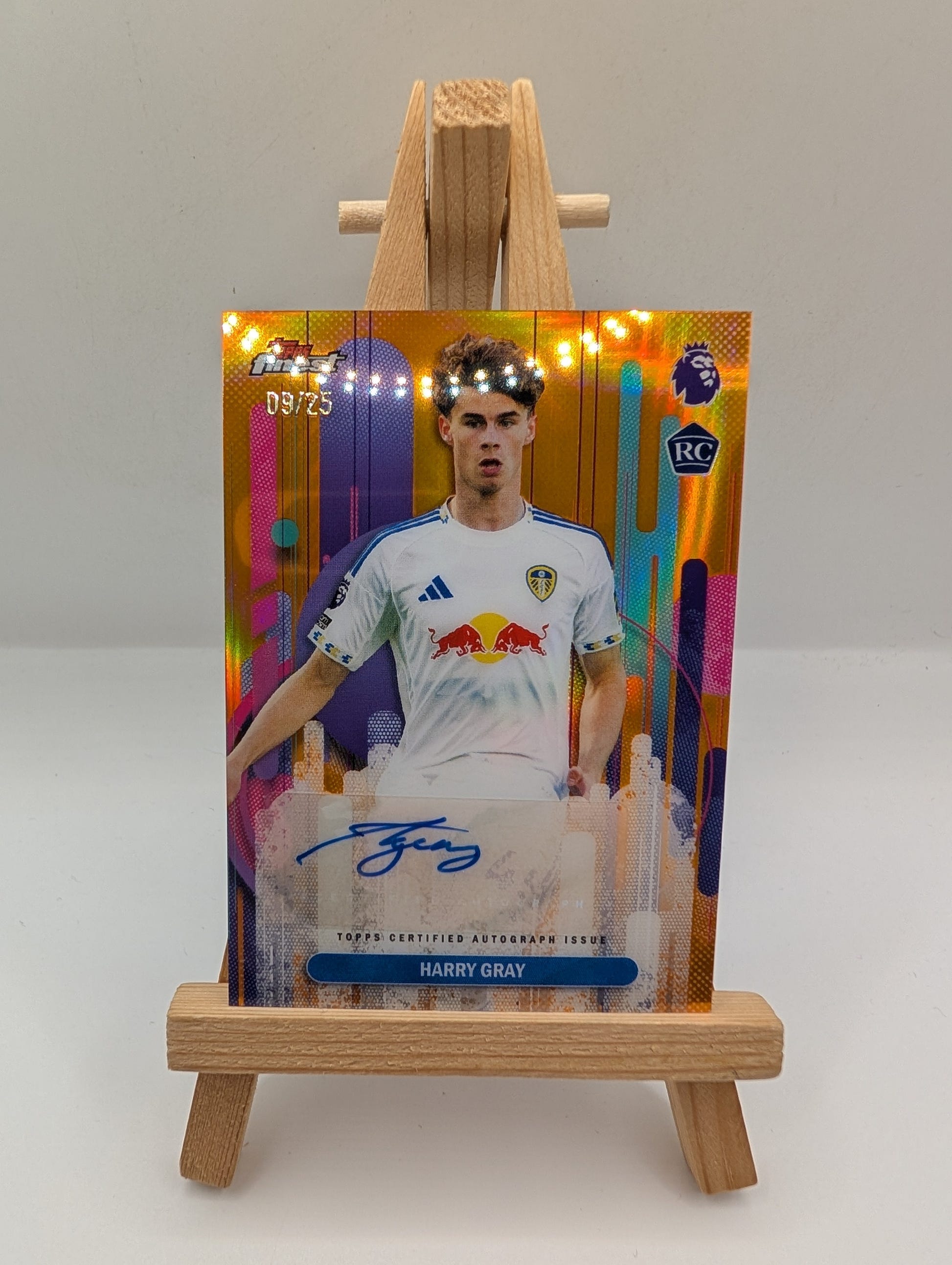 Harry Gray  2025-26 Topps Finest Premier  League RC Auto Gold /25 FRENLY BRICKS - Open 7 Days image 2