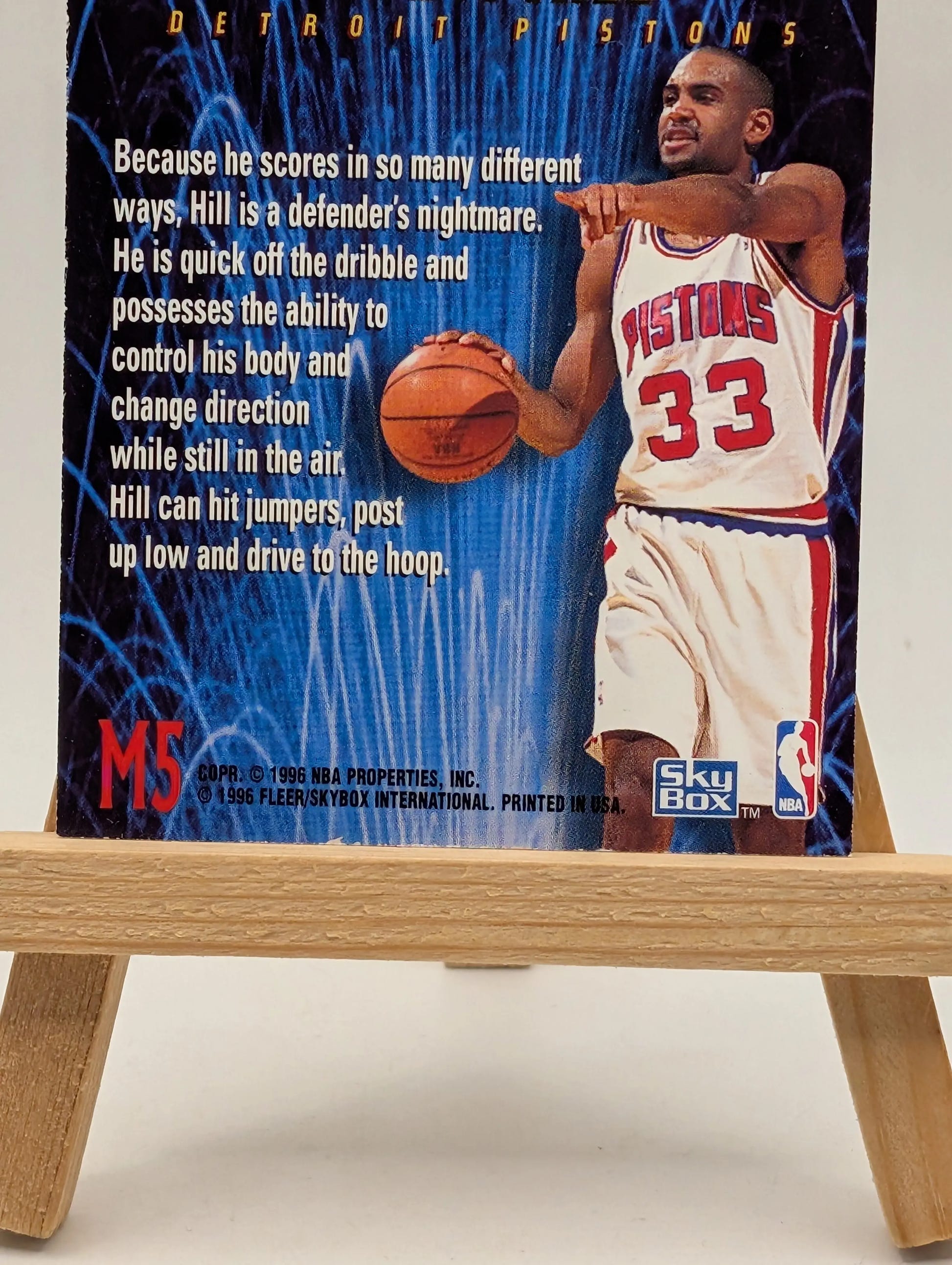 1995-96 Skybox Premium Grant Hill Meltdown Lenticular #NNO 76ers FRENLY BRICKS - Open 7 Days image 3
