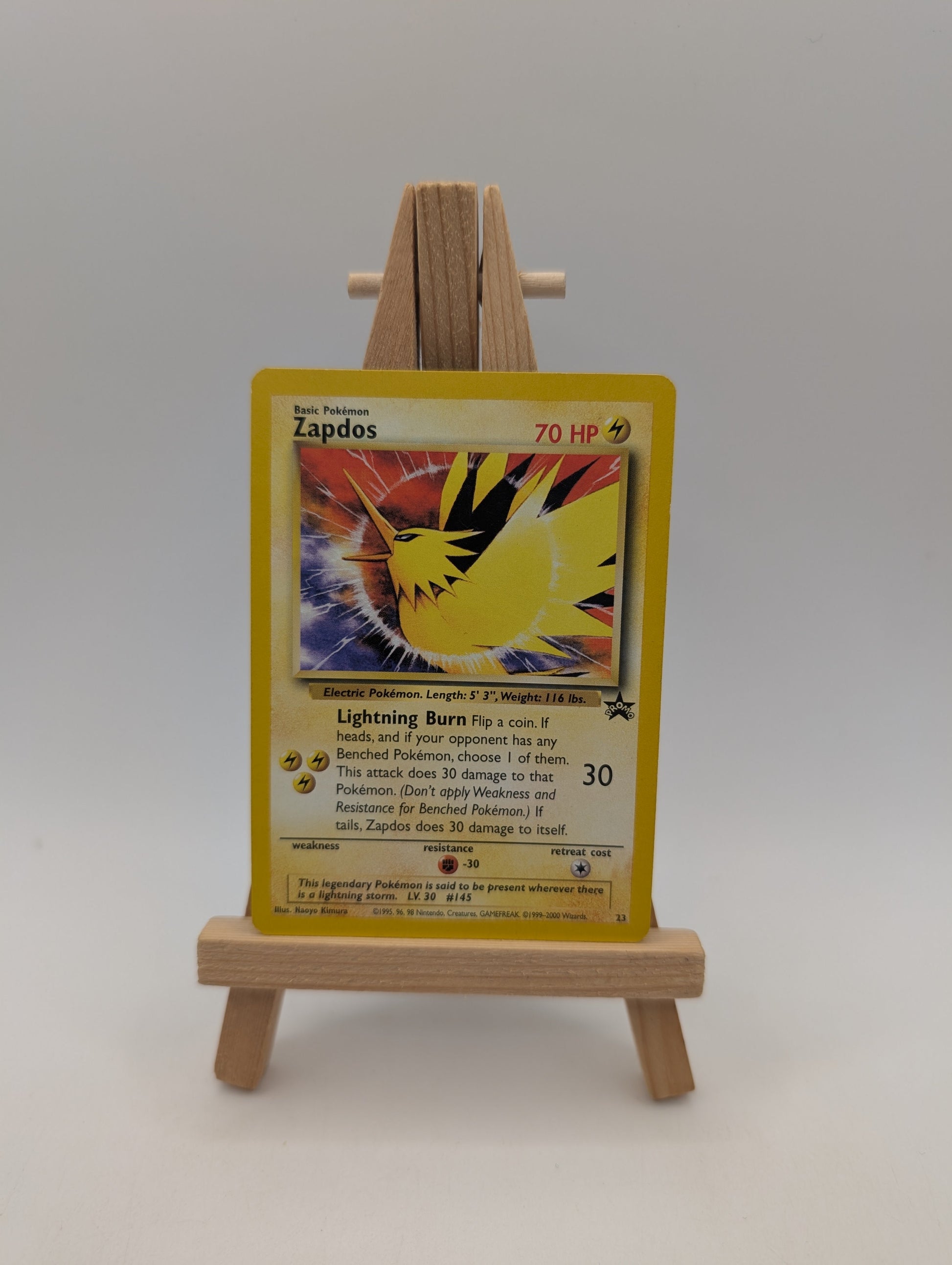 Pokemon Zapdos Black Star Promo #23 Non-Holo Card WOTC (2) FRENLY BRICKS - Open 7 Days