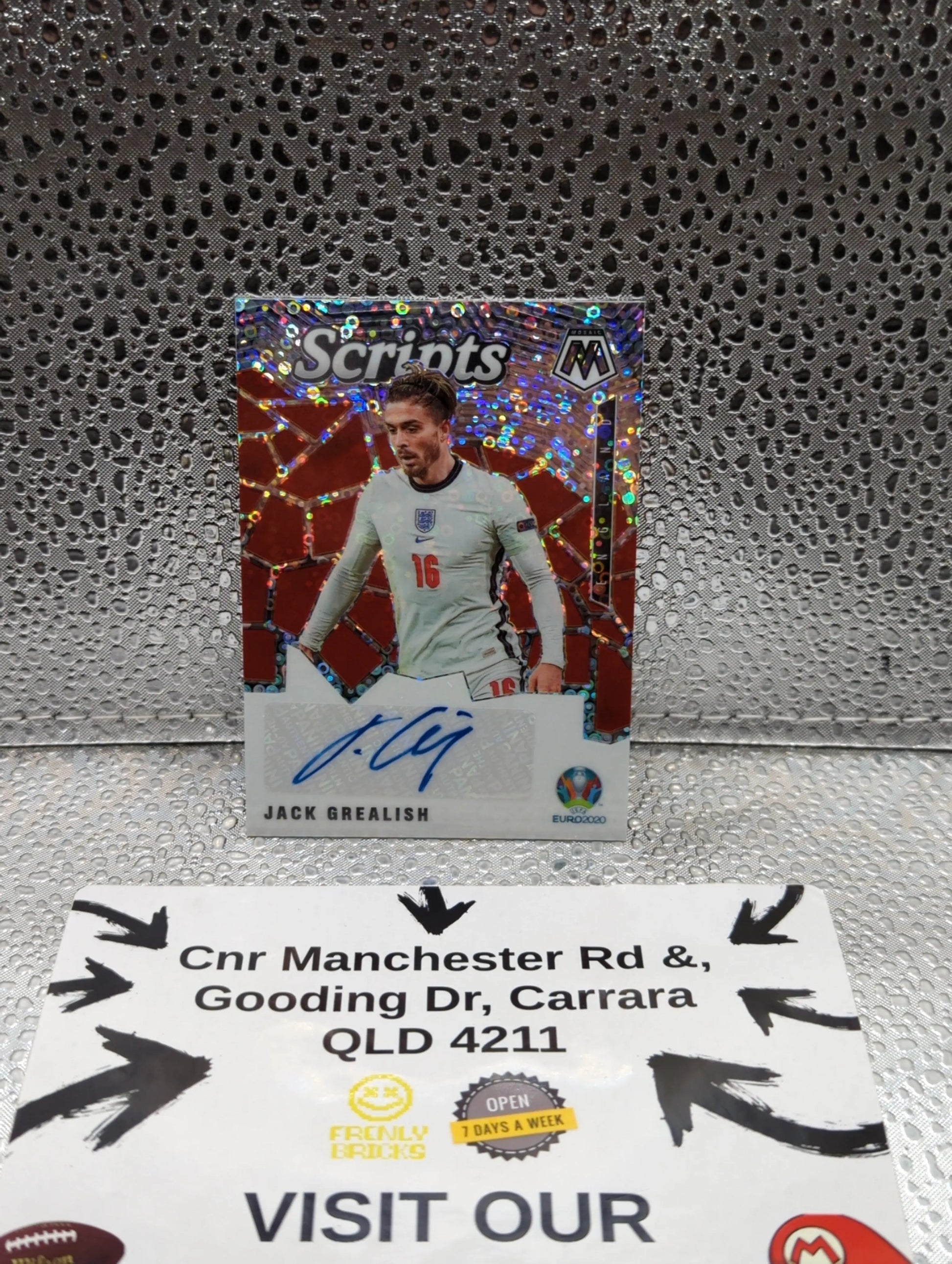 2021 Panini Mosaic SCRIPTS - Jack Grealish Disco AUTO FRENLY BRICKS - Open 7 Days