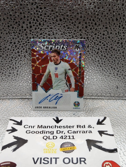 2021 Panini Mosaic SCRIPTS - Jack Grealish Disco AUTO FRENLY BRICKS - Open 7 Days