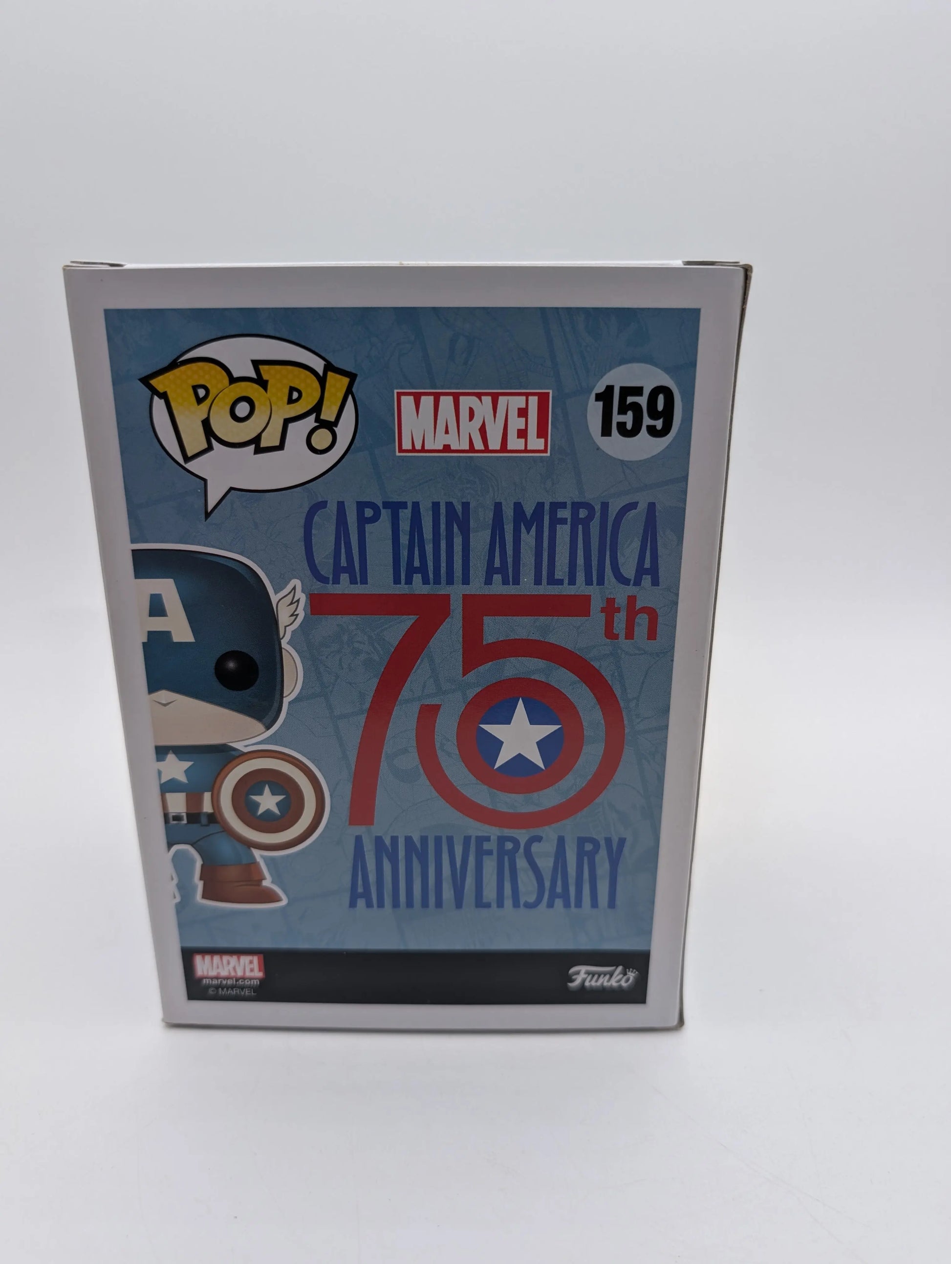 Marvel Funko Pop Vinyl Captain America 75th Anniversary Cyan Light Blue 159 FRENLY BRICKS - Open 7 Days