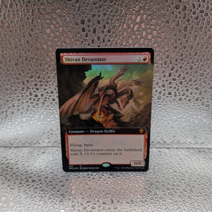 Magic the gathering Shivan Devastator EXTENDED FOIL DMU 410 FRENLY BRICKS - Open 7 Days