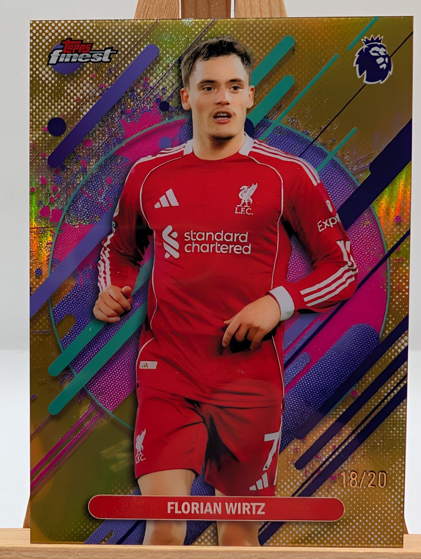 FLORIAN WIRTZ 2025-26 TOPPS FINEST P/L #260 GOLD REFRACTOR /20 FRENLY BRICKS - Open 7 Days
