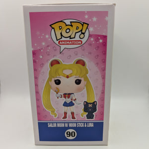 Funko Pop Sailor Moon w/ Moon Stick & Luna #90