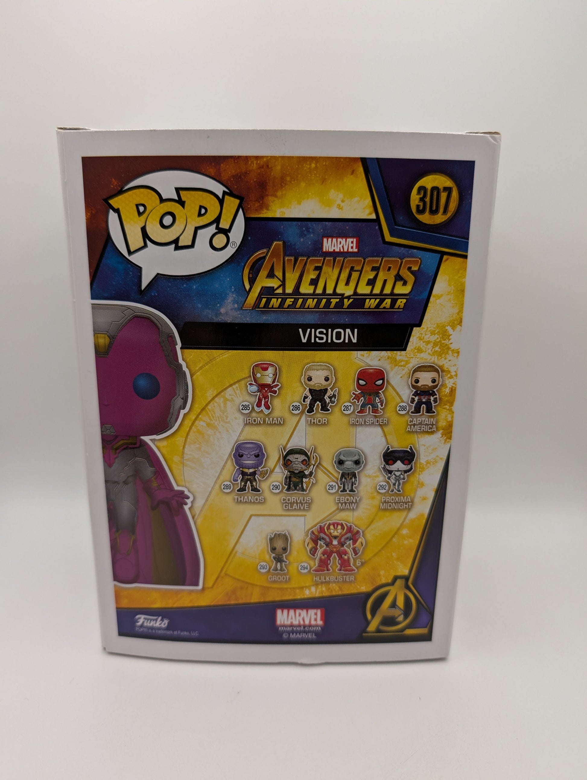 VISION 307 AVENGERS Funko Pop Vinyl New FRENLY BRICKS - Open 7 Days