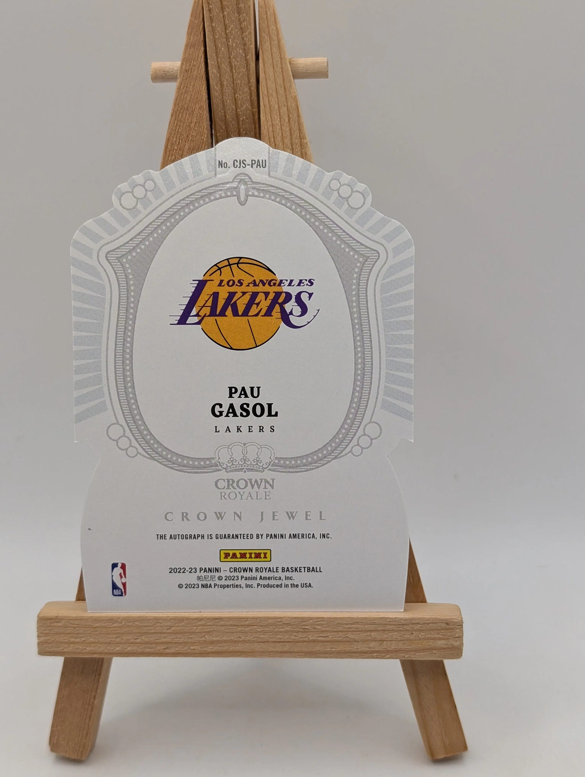 Pau Gasol 2022-23 Panini Crown Royale Jewel Signatures Auto /49 Lakers FRENLY BRICKS - Open 7 Days image 7