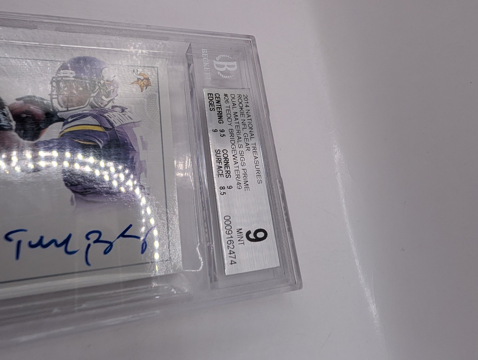 2014 National Treasures Teddy Bridgewater RPA RC NFL Gear Dual Materials /99 BGS 9 FRENLY BRICKS - Open 7 Days