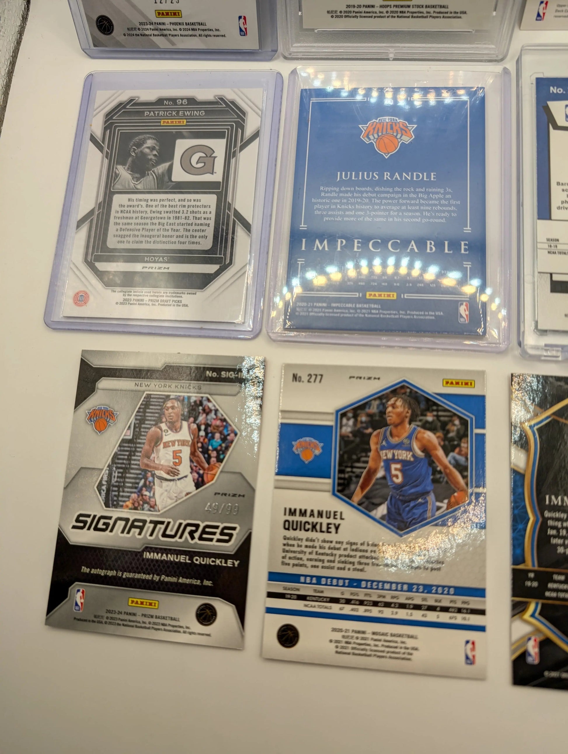New York Knicks NBA Basketball Card Lot, Rookies, Patch, Auto, Graded, RJ Barret FRENLY BRICKS - Open 7 Days