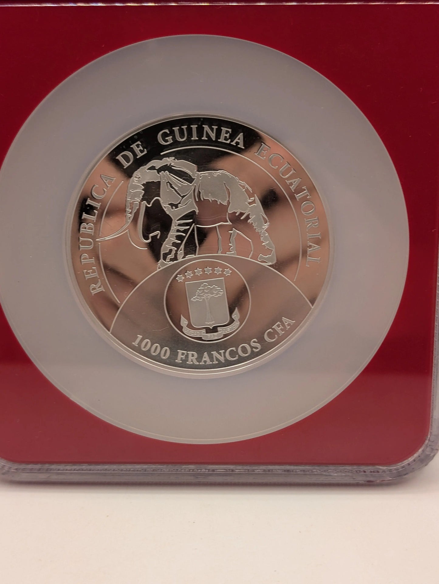 Equatorial Guinea 2017 Silver 1,000 Francos Donald Trump Inaugural Releases NGC Proof-70 UC (Red Frame Holder FRENLY BRICKS - Open 7 Days