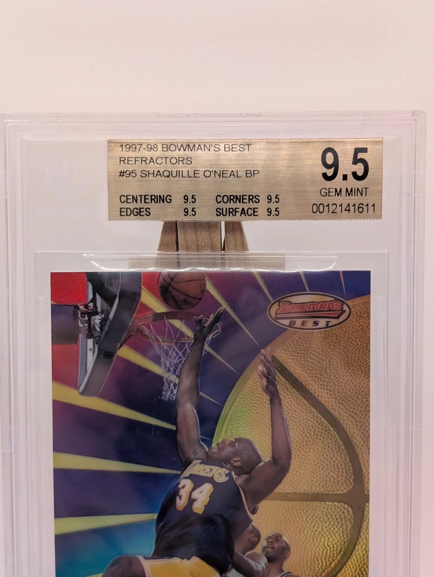 1997 Bowmans Best Refractor Shaquille O’Neal #95 LAKERS BGS 9.5 FRENLY BRICKS - Open 7 Days