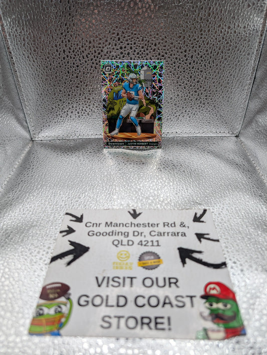 Justin Herbert Downtown Case Hit 2021 Donruss Optic Football SSP DT-27 FRENLY BRICKS - Open 7 Days