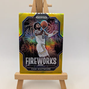 2023-24 Prizm Draft Cam Whitmore Fireworks RC Rookie SP #8 VILLANOVA ROCKETS /10