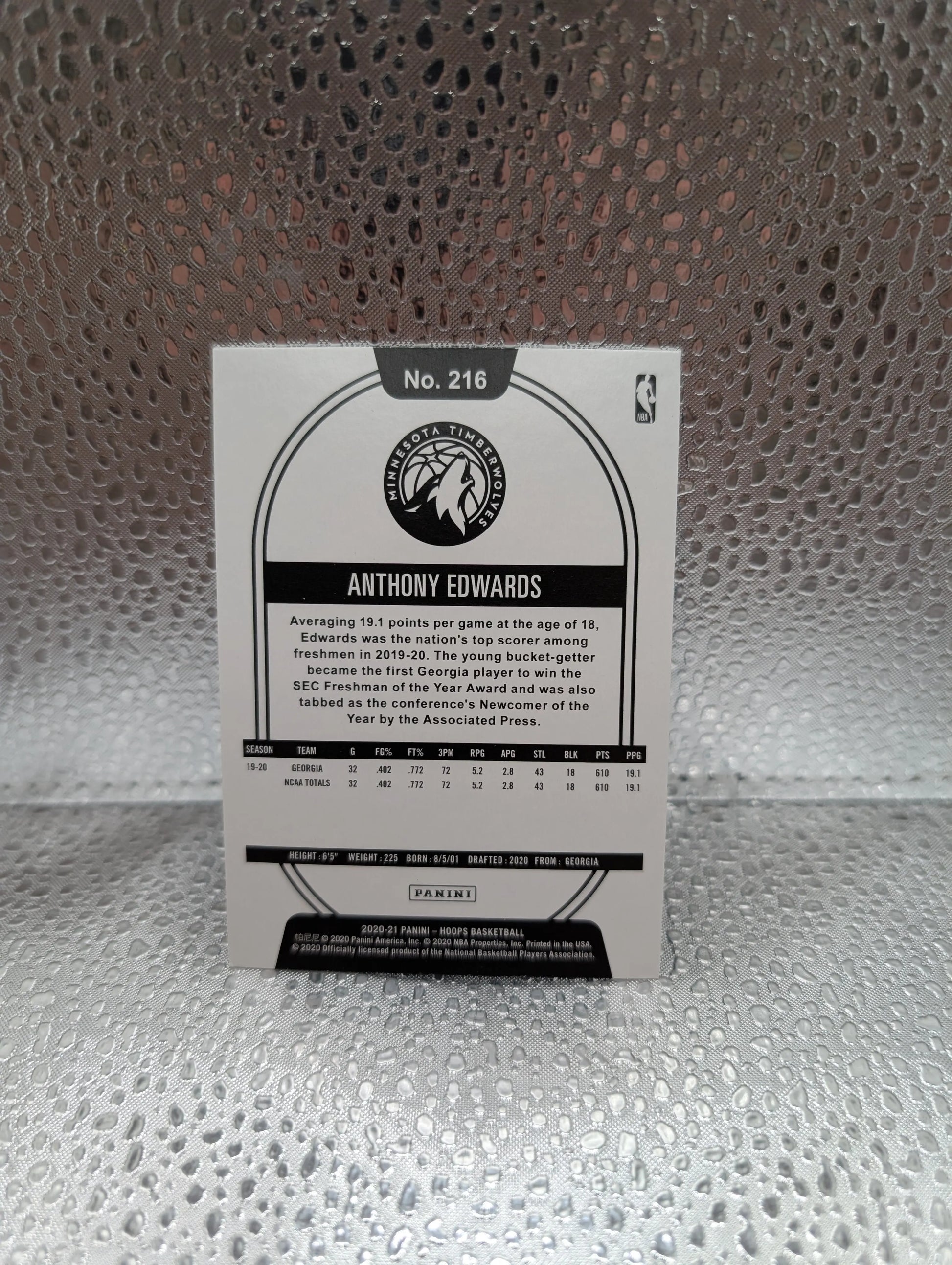 ANTHONY EDWARDS RC 2020-21 Flux Laser Prizm FRENLY BRICKS - Open 7 Days