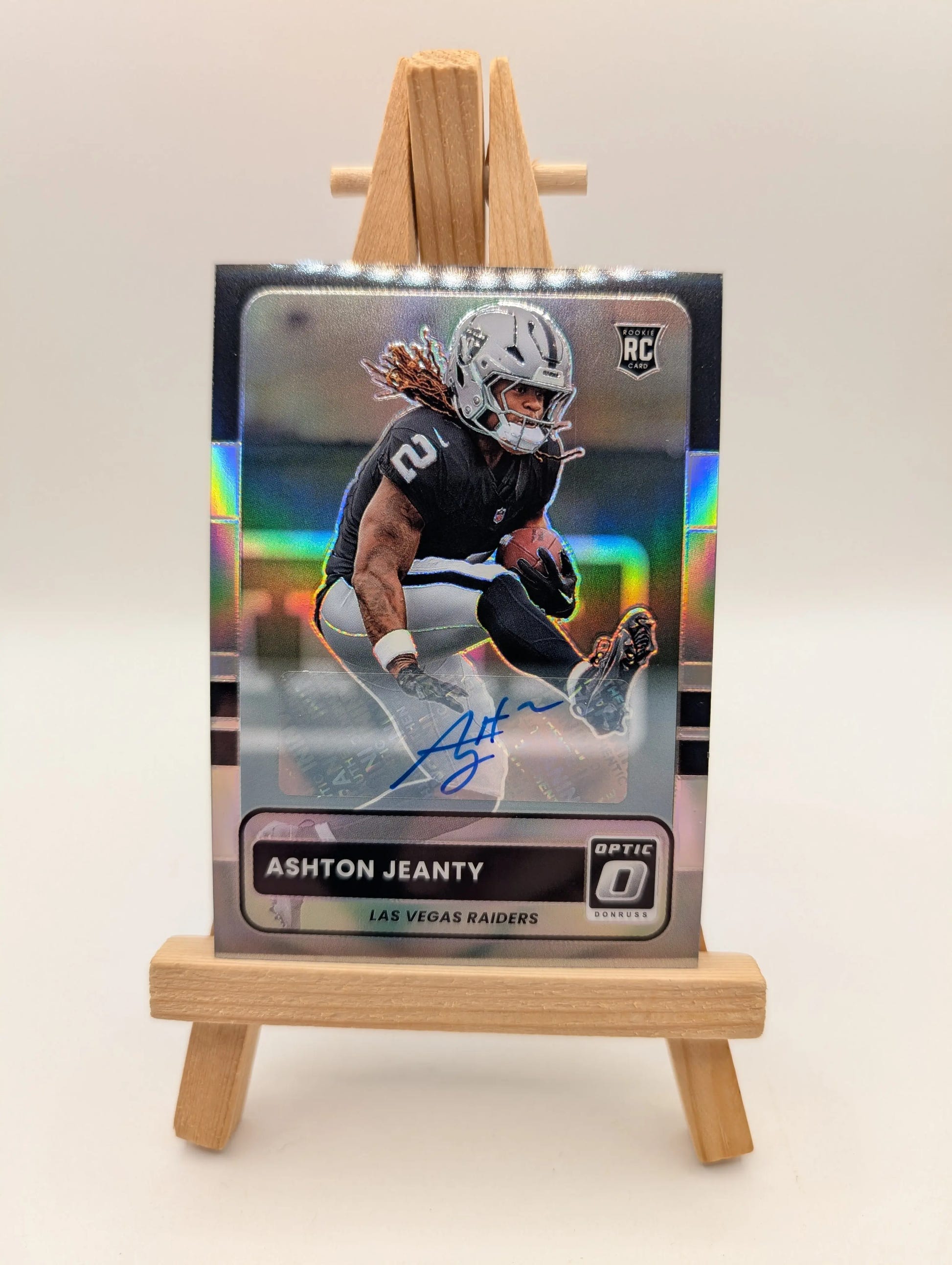 2025 Donruss Optic Retro Ashton Jeanty Prizm Auto #8 Rookie Raiders RC Autograph FRENLY BRICKS - Open 7 Days image 2