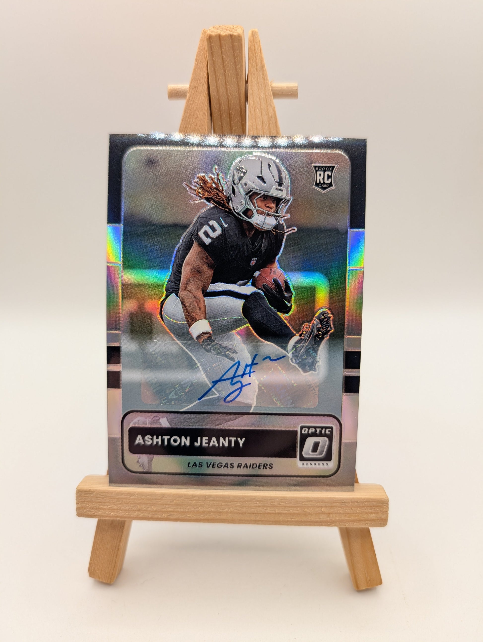 2025 Donruss Optic Retro Ashton Jeanty Prizm Auto #8 Rookie Raiders RC Autograph FRENLY BRICKS - Open 7 Days