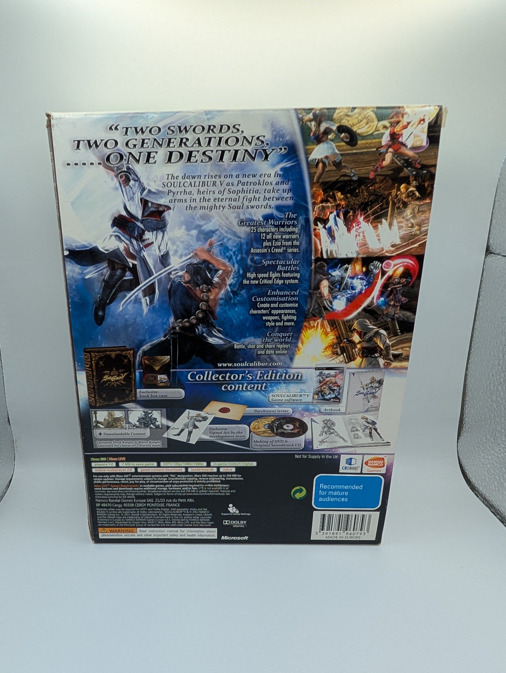 Soul Calibur V Collector's Edition XBOX 360 PAL no game FRENLY BRICKS - Open 7 Days