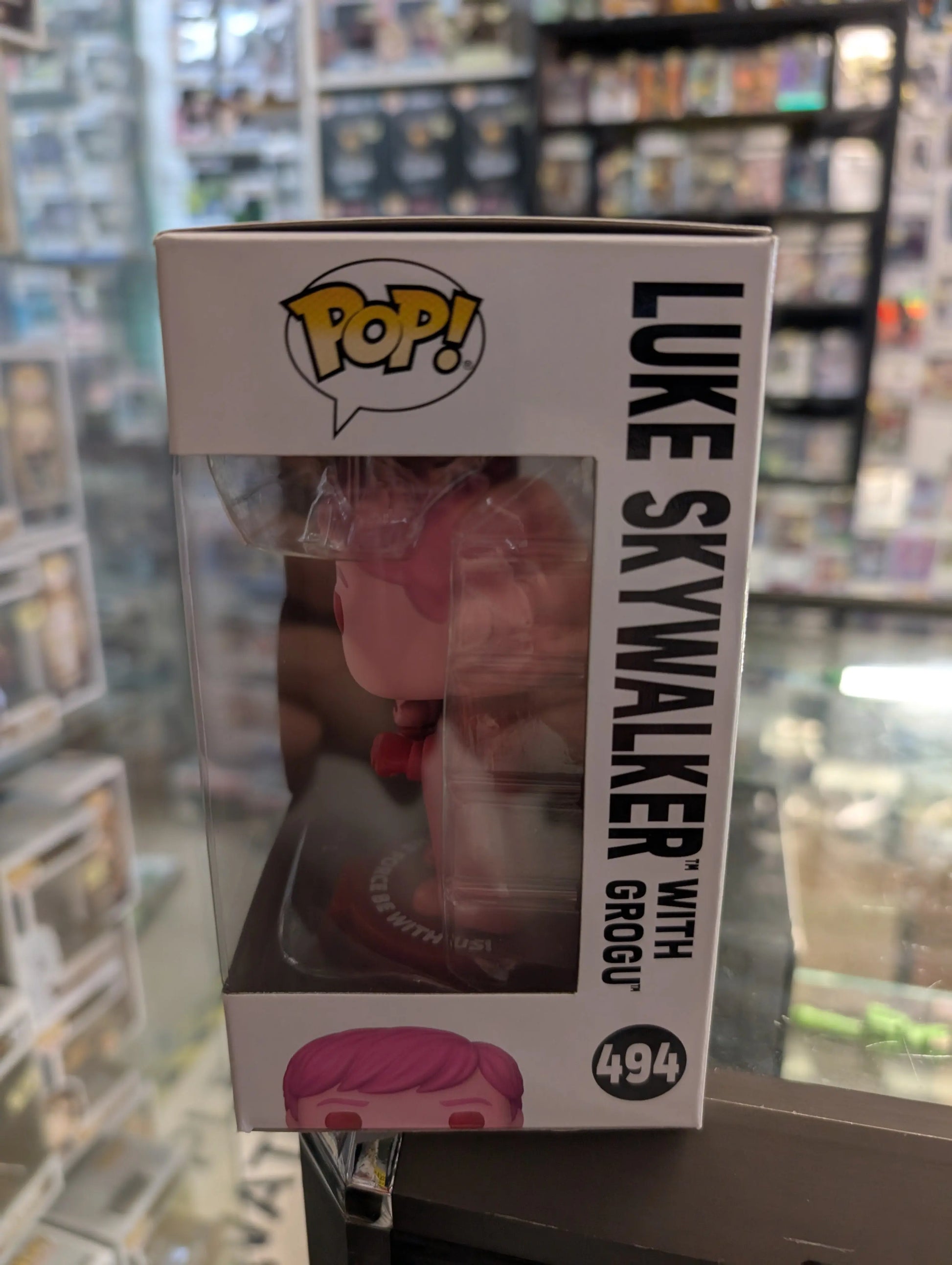 Star Wars Luke Skywalker With Grogu #494 Pop Vinyl Valentines FRENLY BRICKS - Open 7 Days