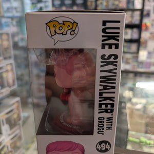 Star Wars Luke Skywalker With Grogu #494 Pop Vinyl Valentines FRENLY BRICKS - Open 7 Days