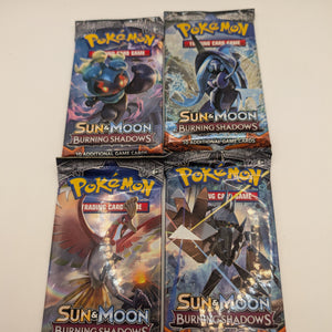 POKEMON TCG BURNING SHADOWS BOOSTER PACKS COMPLETE ART SET 4 SEALED PACKS NEW FRENLY BRICKS - Open 7 Days