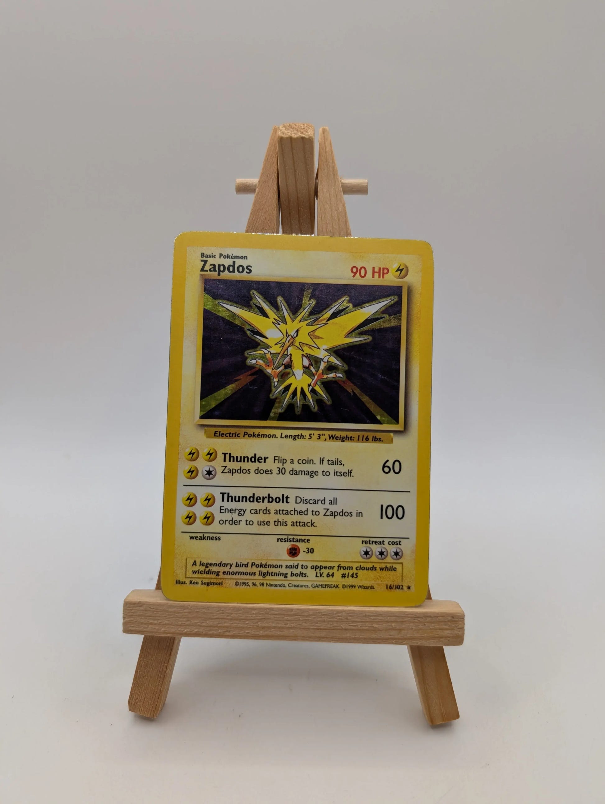Pokémon TCG Zapdos Base Set 16/102 Holo Unlimited Holo Rare FRENLY BRICKS - Open 7 Days image 2