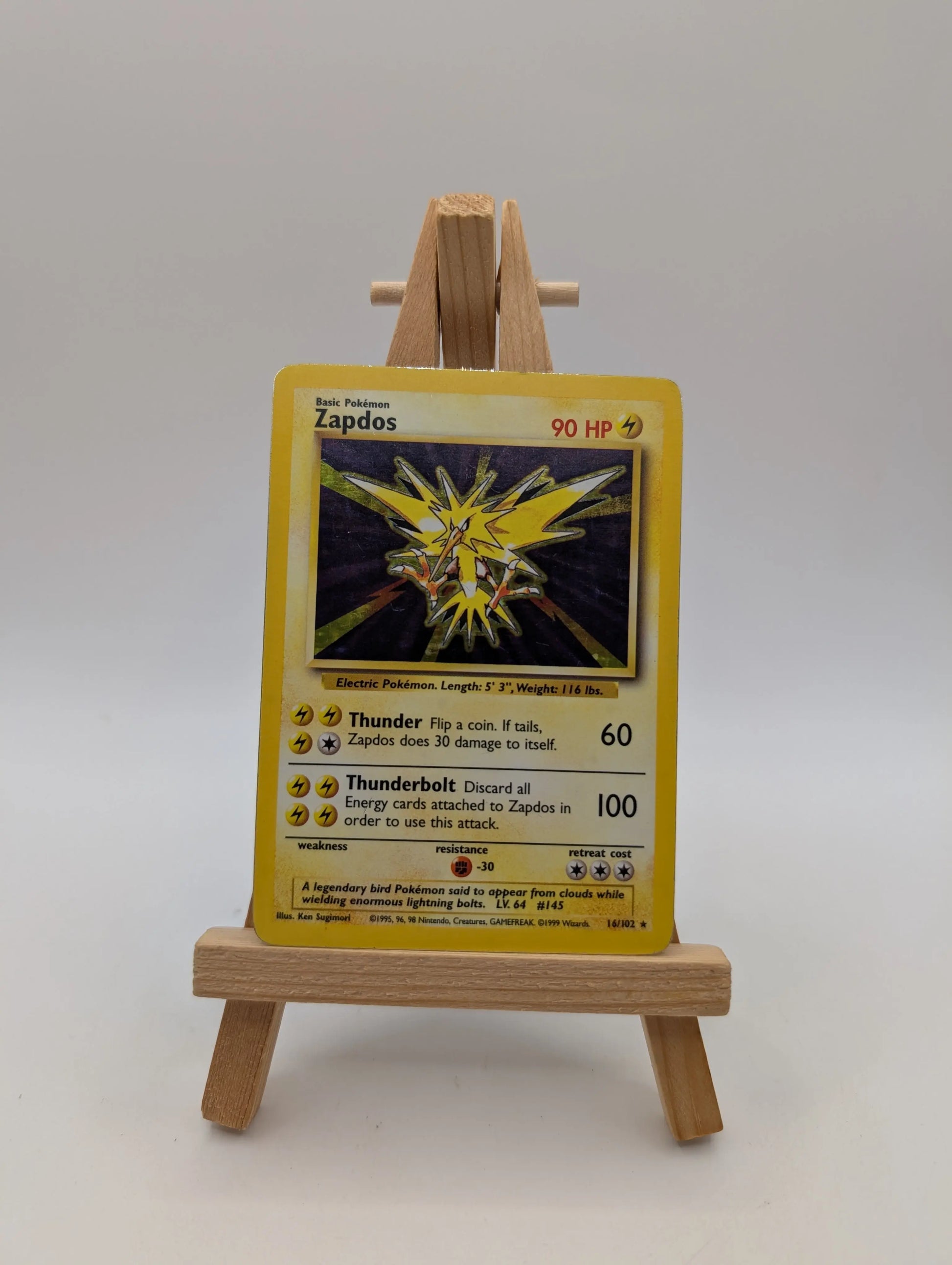 Pokémon TCG Zapdos Base Set 16/102 Holo Unlimited Holo Rare FRENLY BRICKS - Open 7 Days