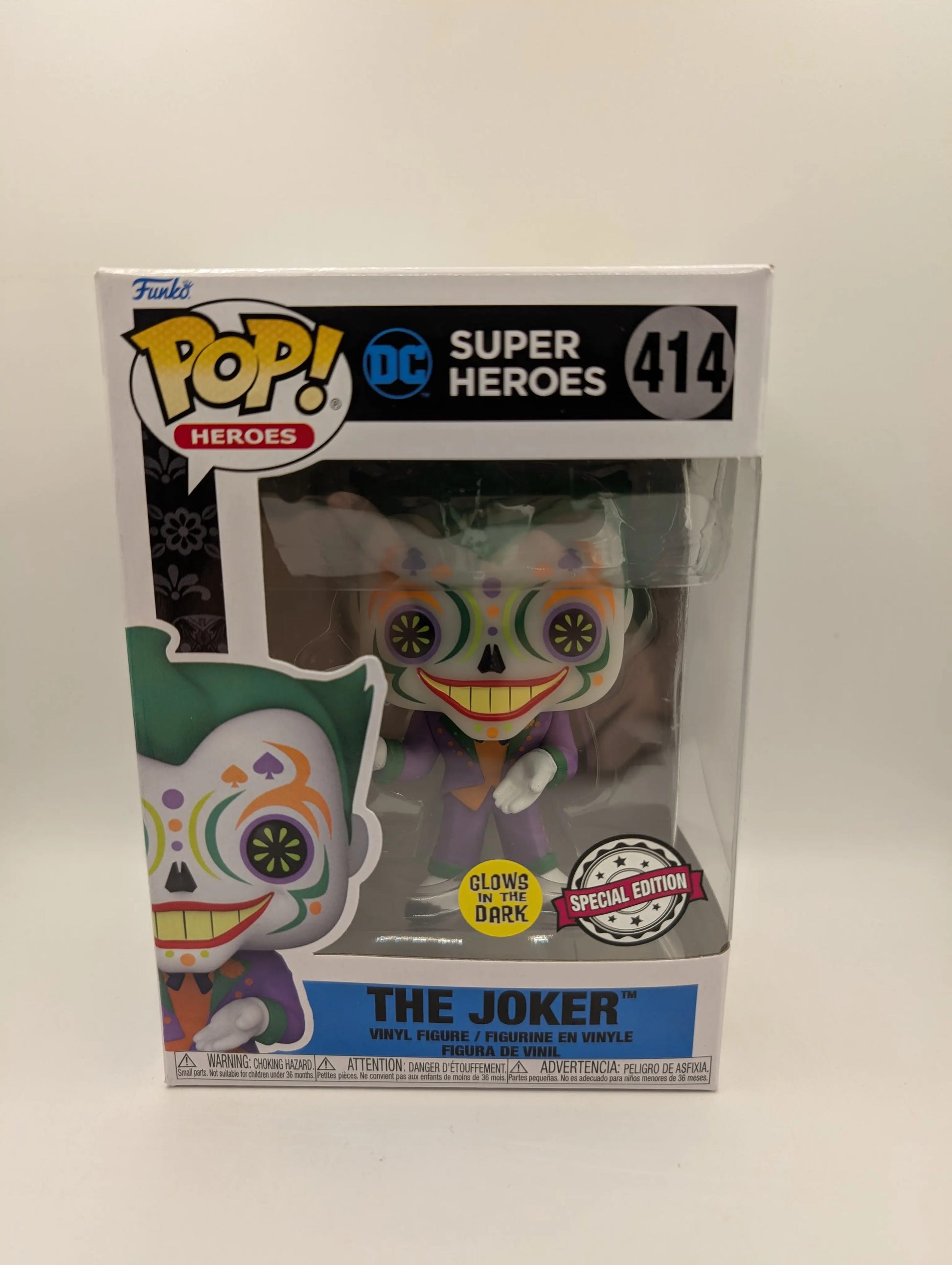 Joker Glow In The Dark Special Edition Funko Pop! Vinyl #414 DC Superheroes FRENLY BRICKS - Open 7 Days image 1