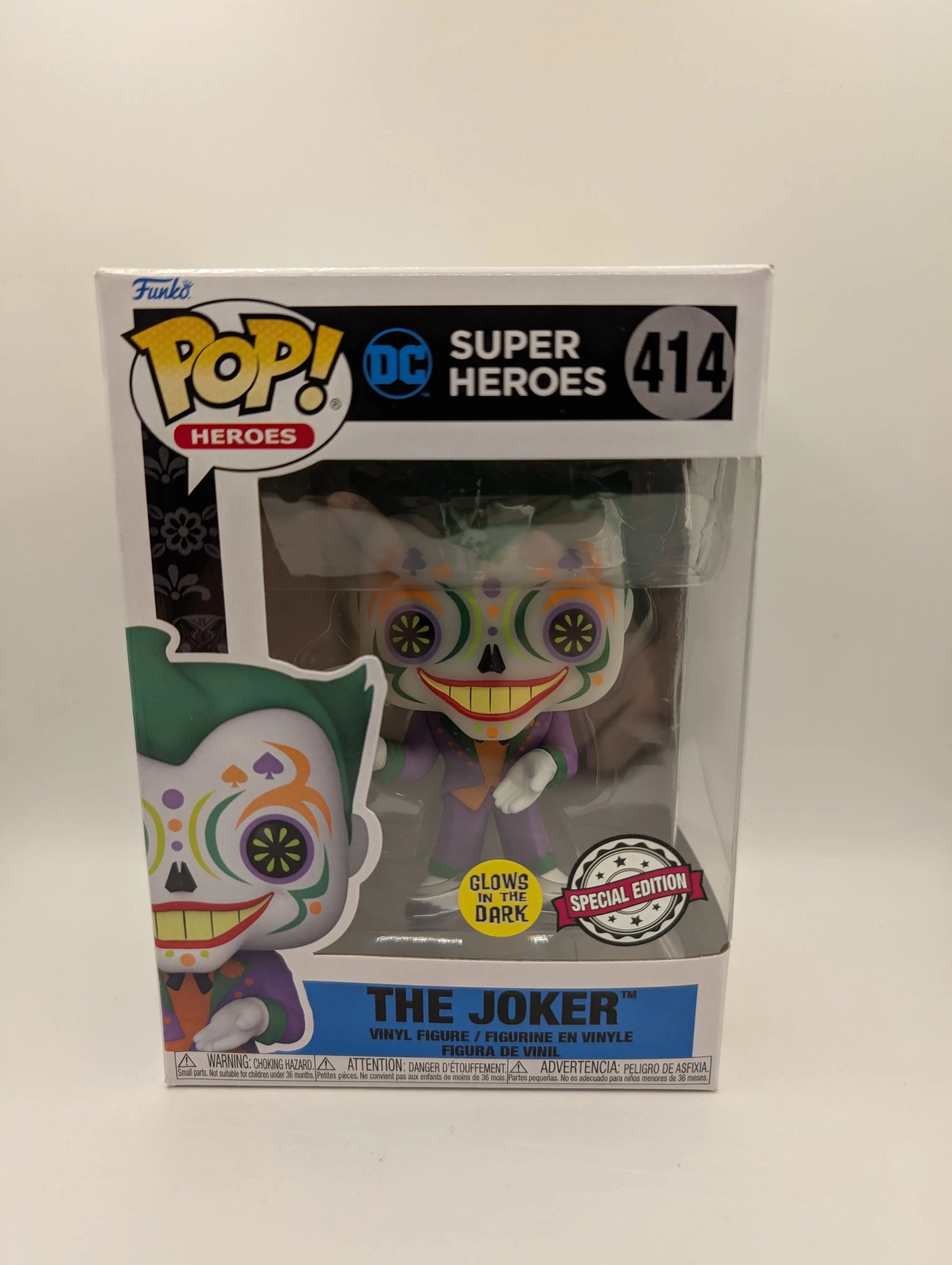 Joker Glow In The Dark Special Edition Funko Pop! Vinyl #414 DC Superheroes FRENLY BRICKS - Open 7 Days