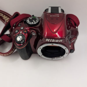Nikon D5200 Digital Camera Red 24.1 Megapixel 3.2