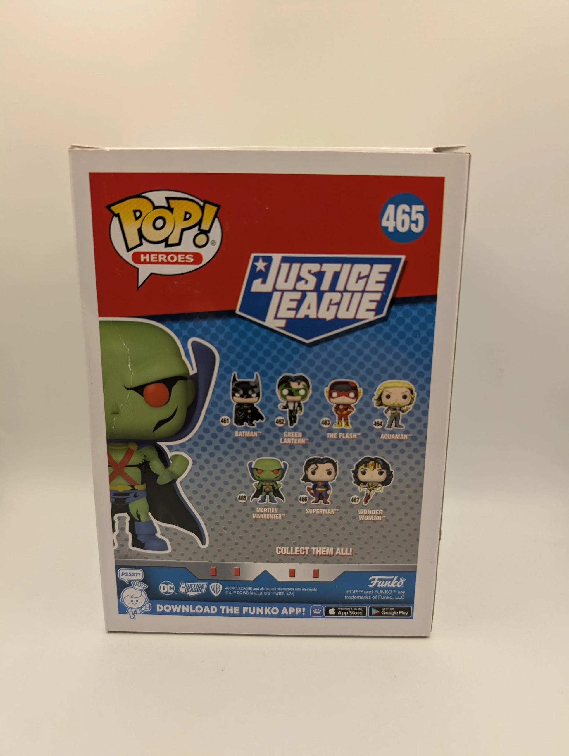 FUNKO POPS HEROES JUSTICE LEAGUE MARTIAN MAN HUNTER  #465 FRENLY BRICKS - Open 7 Days image 3